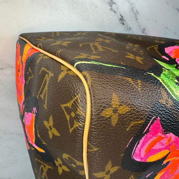 Louis Vuitton Monogram Roses Speedy 30 bag LV Vintage Flower Tote Sprouse Tote - Picture 15 of 16